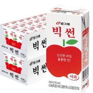 빙그레 빅썬 사과 음료 200ml (48팩) 과채주스