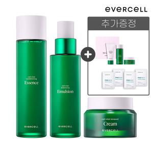 차바이오 에버셀 셀바이탈 스킨케어 3종세트(에센스+크림+에멀전) 탄력 줄기세포 배양액 기초화장품+사은품 