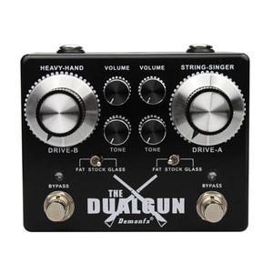Demonfx DUALGUN 기타 이펙트 페달 오버드라이버 왜곡 부스트 트루 바이패스 고품질 신제품