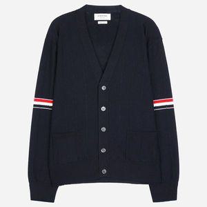 [톰브라운]24SS  풀오버 삼선 울 가디건 네이비 MKC519A Y1002 415 72263383