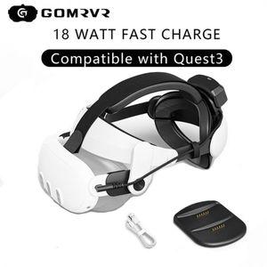 GOMRVR V3 Pro 헤드 스트랩 단일 배터리 콤보, 메타 퀘스트 3 VR 전원 충전기 스테이션 및 도크와 호환, G3
