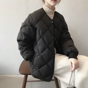 여성용 누빔 퀼팅 패딩점퍼