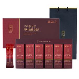 천양삼 6년근 고려홍삼정 어니스트 365 홍삼스틱 10g x 60포 선물세트+쇼핑백, 1개