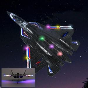 RC 비행기 SU-57 무선 제어 조명, 고정 날개, 손 던지기 폼, 전기 리모컨 장난감, 어린이