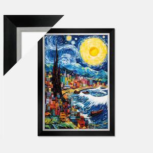 500피스퍼즐 해변+모던블랙 빛나는 (세트) 밤의
