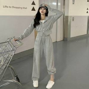 [오노마] ONM 트레이닝 조거 크롭 밴딩 츄리닝 여성 후드 집업 셋업