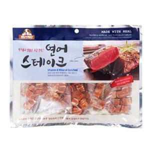뉴트리오 애견간식 연어 스테이크 400g(큐블) 고양이화장실