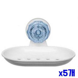 [기타]화이트 JKFOYLDY 흡착식 비누받침대 x5개 비누곽 비누거치대