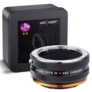 K&F 컨셉 IV PRO C /Y NEX 렌즈 마운트 어댑터 수동 포커스, 콘탁스 /야시카 SLR 렌즈와 호환되는 소니 호환 E 카메라 본체, 매팅 바니시 디자인