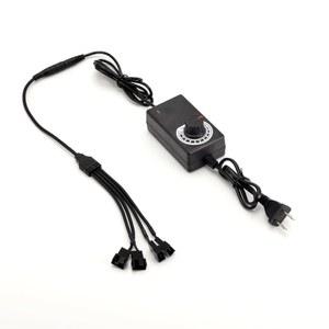 컴퓨터 케이스용 PWM 팬 컨트롤러 전원 공급 장치 100-240v AC ~ 12v DC 3A 출력 4X 3핀 또는 4핀 커넥터 어댑터