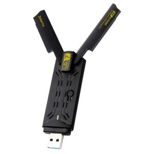 윈도우 11/10 와이파이 원격 제어 동글 리시버 USB 무선 어댑터 트라이 밴드 2.4G 5.8G 6GHz BE6500 7 6500