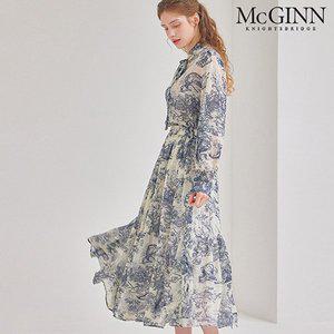 [매긴]세비지 쉬폰 블라우스 스커트 세트_MI5S1BL5261