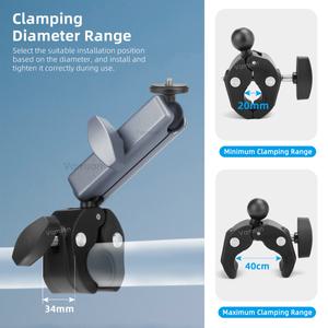 Insta 360 X3 One X2 GoPro 11 10 9 8 DJI OSMO 카메라 액세서리용 Vamson 자전거 클램프 마운트 텔레스코