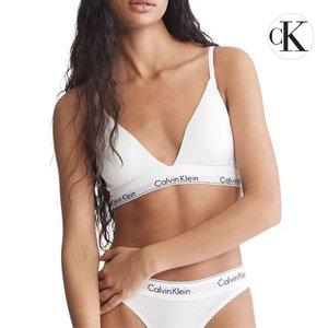 [Calvin Klein]CK 캘빈 클라인 언더웨어 코튼 여성 트라이앵글 브라렛 스포츠 브라탑 QF5650E-100