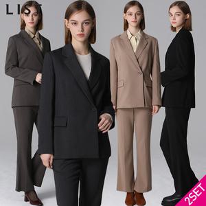 2SET [리스트(LIST)] 포멀 더블 자켓+스트레이트 팬츠 2종세트 (택가격:426000원)
