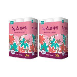 모나리자 플라워 2겹 40m 30롤 X 2팩 화장지 휴지 두루마리_JS