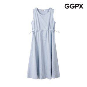 [GGPX] 나일론 웨이스트 스트링 롱 원피스 (GP3OP028F)