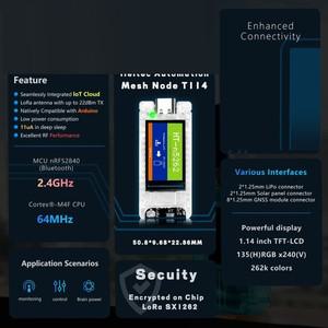 더운 메쉬 노드 T114 Meshtastic Tracker Nordic NRF52480 SX1262 Arduino PositioningDevboard 디스플레이