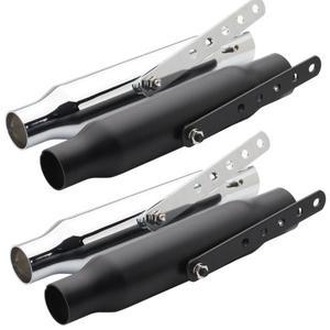 Harley Triumph Pit Bike Escape Moto Black/Silver 용  38/40/43/45mm 오토바이 레트로 배기관