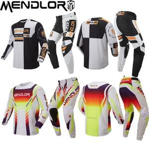 오토바이슈트 MENDLOR 2025 새로운 오프로드 오토바이 세트 남성용 레이싱 슈트 산악 도로 자전거 라이딩