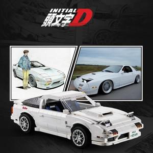 RC 레고 호환 Redsun 이니셜 D 기술 빌딩 블록 1:12 스케일 Mazdas Rx7 Savanna Fc3s 라디오 24ghz 원격 제