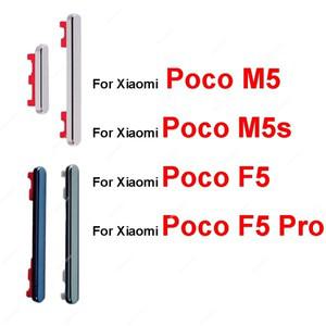 Xiaomi Poco M5 F5 Pro 용 전원 볼륨 버튼 켜기 끄기 오디오 소형 측면 키 수리 부품