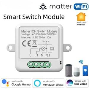투야 스마트봇Matter WiFi 스마트 스위치 차단기 홈 자동화 릴레이 모듈 APP  제어는 Homekit Siri Alexa G