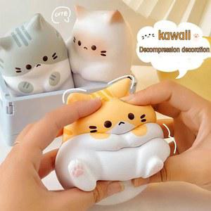 고양이 스퀴즈 완구, 느린 리바운드 스트레스 릴리스, 감압 인형, 귀여운 플러시 릴리스, 불안 , 패션