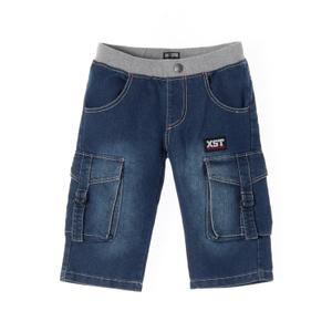BATSU STUDIO 배색 밴딩 스티치 7부 카고 데님팬츠 KIDS_150