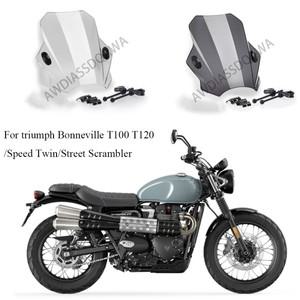 Triumph Bonneville T100 스피드 트윈 스트리트 스크램블러바이크 오토바이 전면유리 범용