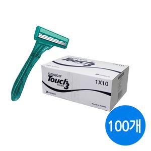 도루코 터치3 3중날 일회용 면도기 TP901-BK 100개 여행용면도기 업소용면도기 모텔 사우나