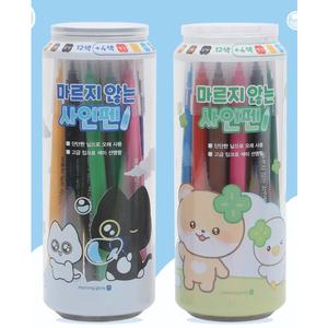 캔펜_마르지 않는 사인펜 (12+4색)