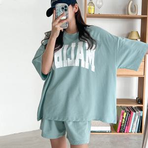 티셔츠 홈웨어 반팔 상하세트 빅사이즈 츄리닝 운동복 말리브세트