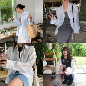 [모코블링] 요루 텐셀 셔츠 #여름셔츠 #살안타템 #냉감셔츠 #장마철룩 #링클프리 #긴팔셔츠 #루즈핏셔츠