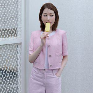 [케네스레이디](대구신세계)데이핑 스퀘어넥 자켓 (장다아 착용) EWJKOG4000
