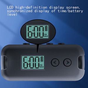 미니 소형 포켓 FM 라디오 휴대용 50-108MHZ 오디오 라디오 수신기 LCD 디스플레이 야외 스포츠 휴대용 3.5