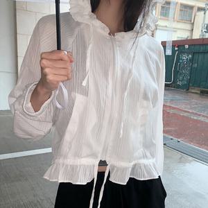 [모코블링] 레이스 긴팔 후드집업 #프릴후드집업 #후드집업 #긴팔후드집업 #여름후드집업 #스트랩집업