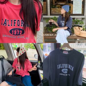 [모코블링] 캘리 피그 나염 반팔티 #여름반팔티 #오버핏반팔티 #피그먼트 #박시티 #오버사이즈 #티셔츠