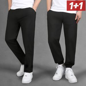 남자 여름 쿨 트레이닝 바지 아이스 조거 일자 팬츠