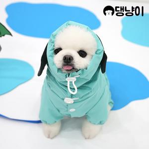 [댕냥이]강아지 이중방수 올인원 레인웨어 스누피 우비