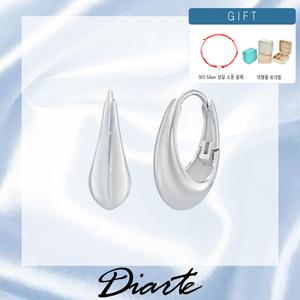 925 Silver 원터치 물방울 귀걸이(샹달소원팔찌+여행용보석함)