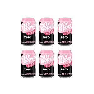 닥터페퍼 제로 스트로베리크림향 350ml 6개