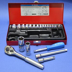 킹토니 소켓렌치셋트 21pcs 5522MR 6각 mm규격 9.5mm 6.35mm 핸드소켓세트 복수알세트 0522559