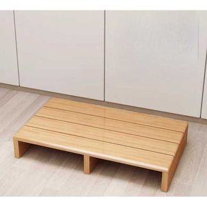 나무발판 원목발판 1단 가정용 50x30x11 방수바니시 발받침대