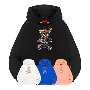 엘라모 3H 플라워베어 후드티 남녀공용 빅사이즈 M~4XL