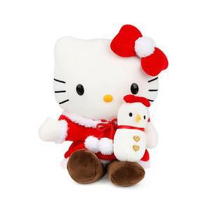 [XBI40NM8]헬로키티 눈사람 봉제인형 소 20cm 생활용품
