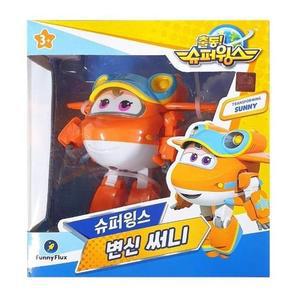 [XBGK6M4L]출동 슈퍼윙스5 2단 변신 모드 로봇 써니 팽이
