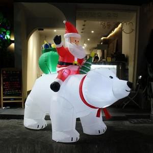 [하프클럽/알티피아]LED 에어벌룬 대형 산타와 북극곰 에어산타 170cm