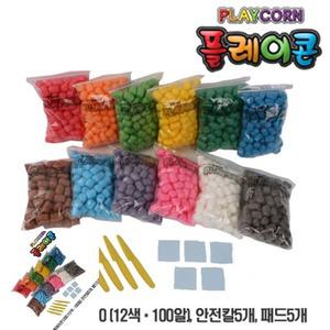 일하 플레이콘 100Px12색 프레이콘대용량 수수깡만들기 수수깡리필
