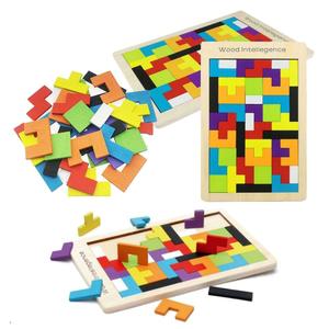 다용도 원목 테트리스 블록퍼즐 (27x18x0.5cm) 공간감각능력 창의력발달